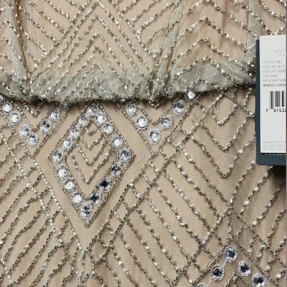 Adrianna Papell sequin beaded blouson dress - Picture 5 of 7